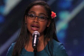 11-year-old Arielle Baril singing on America's Got Talent