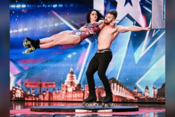 Billy and Emily England roller skating act