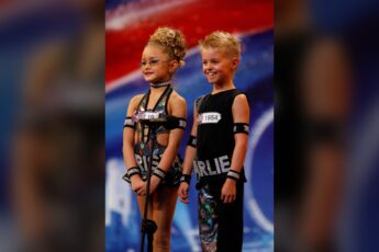 Cheeky Monkeys Krista and Charlie on stage